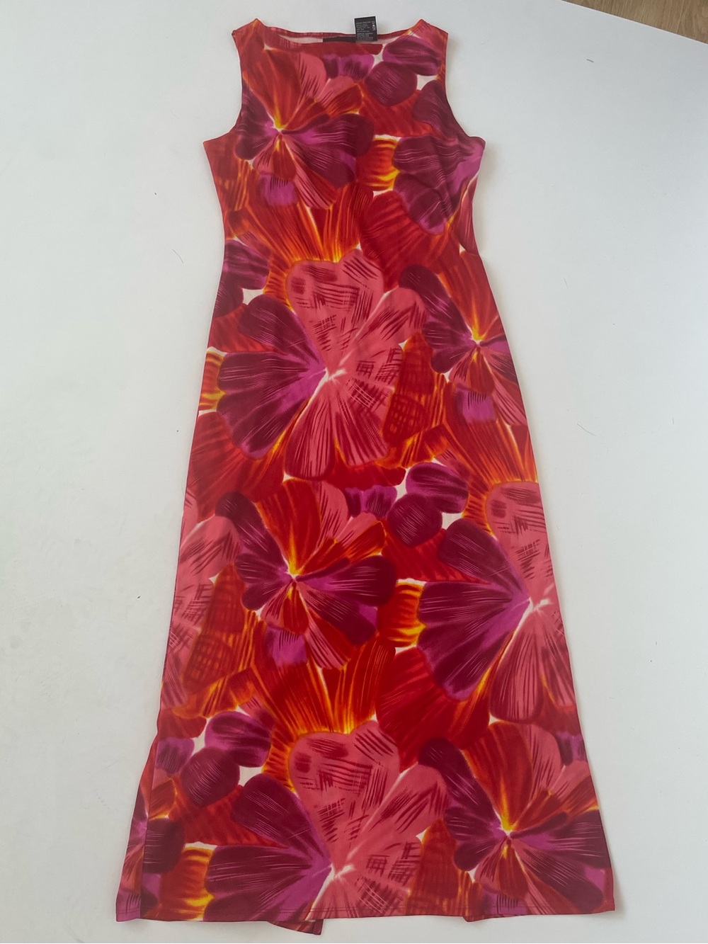 Vintage 90’s No Boundaries Red & Pink Floral Maxi Dress
